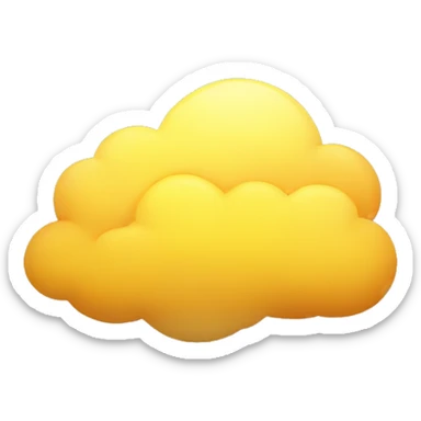 Yellow cloud with golden hour sticker