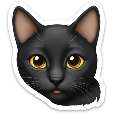 Cat Black  sticker