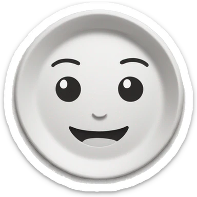 a plain paper plate sticker