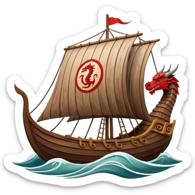 viking ship sticker