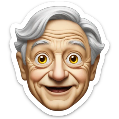 George Soros as a clown sticker