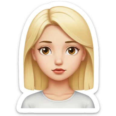 Blonde girl giving you a side eye sticker