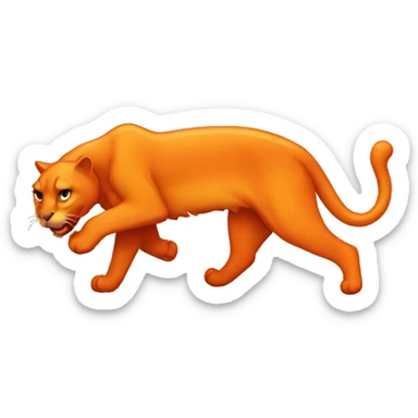 orange burnt panther sticker