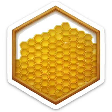 A honey comb in a perfect hexagon sticker