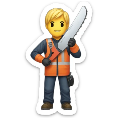 Chainsaw man power sticker