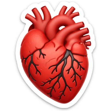 red beating heart sticker