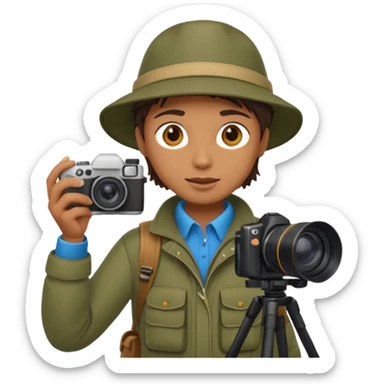 
wildlife photographer, outdoor clothe sticker