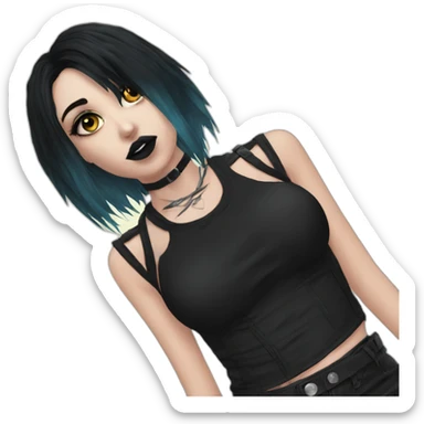 Hot goth gf sticker