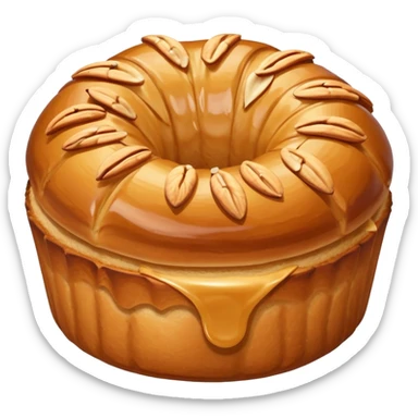 French kougelhopf with almonds on the top sticker