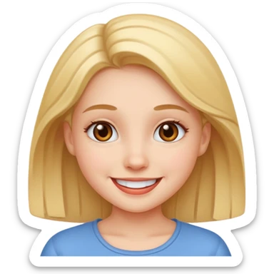 Imoji cute gril sticker