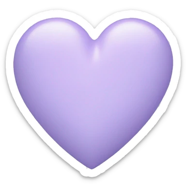 pastel lavender coloured heart sticker