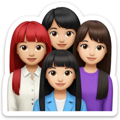 Raven-Symoné, Debby Ryan (straight bangs), and Jenna Ortega sticker