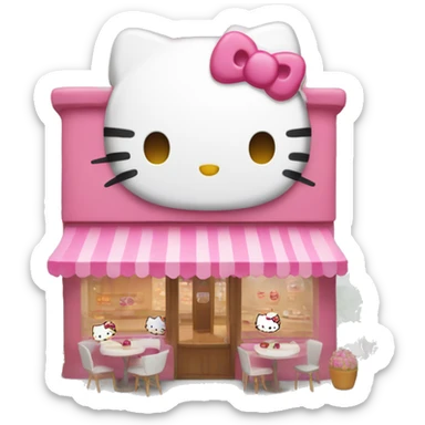 Hello kitty cafe sticker