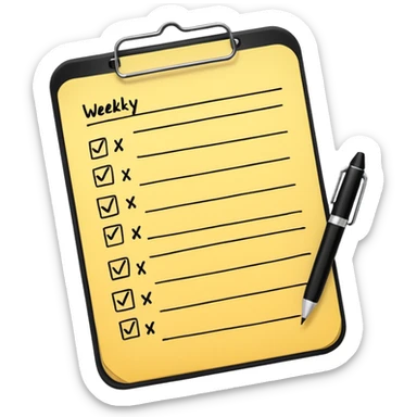 weekly to-do list sticker