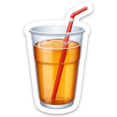 Soft drink in plastic cup (like Starbucks Cup), no logo. sticker