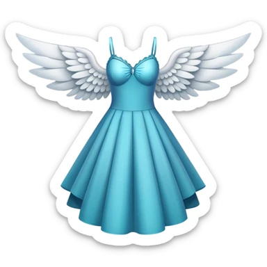 Dress with wings sticker