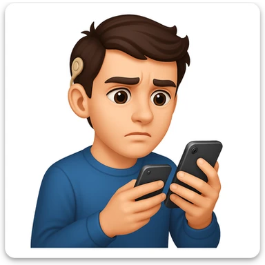 young man with cochlear implant in this style sticker