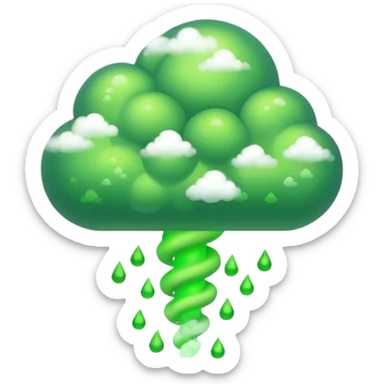 poisonous gas, isometric sticker