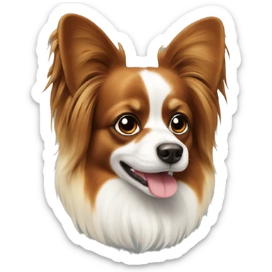 Papillon dog sticker