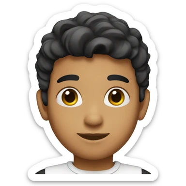 Arab boy with black fade sticker