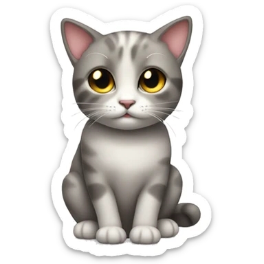 cute cat with sparkling eyes  sticker