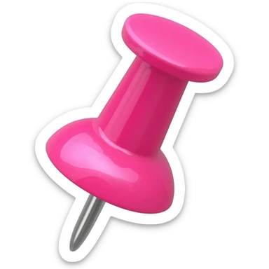 pink push pin sticker