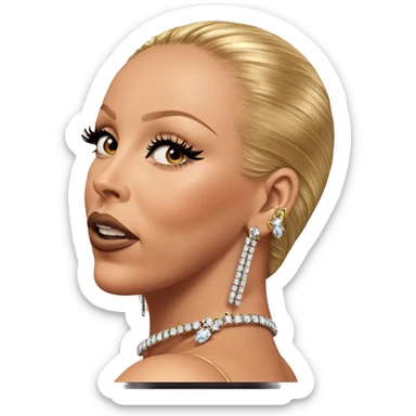 girl showcasing elegant jewelry sticker