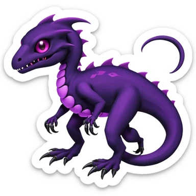 Evil Spooky Salandit-Duskull-Noibat-Fakémon-hybrid-creature (full body)  sticker