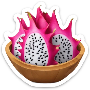 Bowl of dragon fruit  sticker