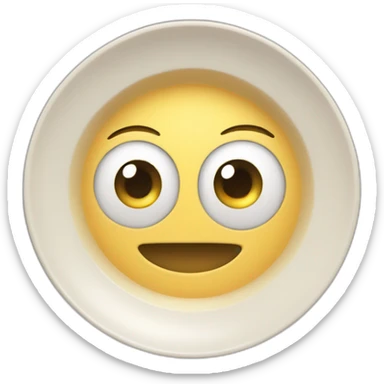 cute plate with dollar eyes sticker