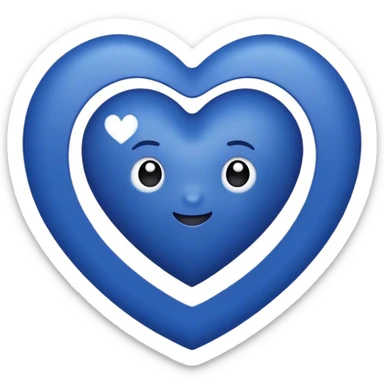 Dark blue heart with the words Hi handsome in the middle  sticker