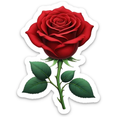 black rose with a stem emoji sticker