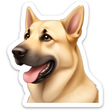 Light yellow lab German shepherd brothers sticker