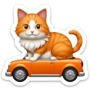 cat on car sticker