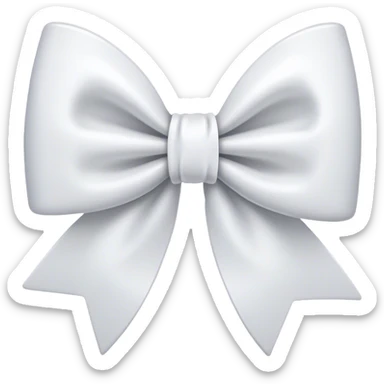 White bow sticker