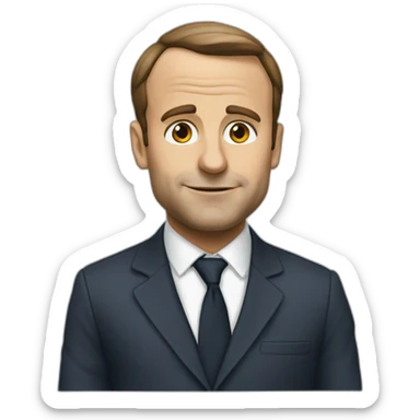 Macron fumant du beton sticker