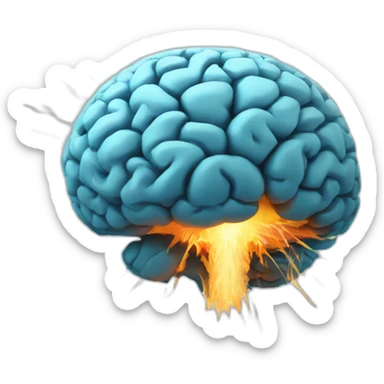 brain explosion sticker