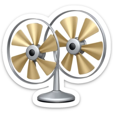 two fans with motion lines sticker