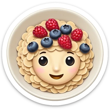 Oatmeal with berries sticker