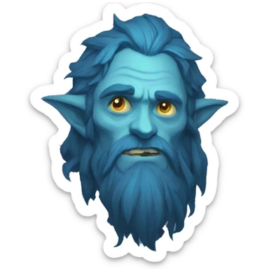 Spectral giant firbolg blue sad sticker