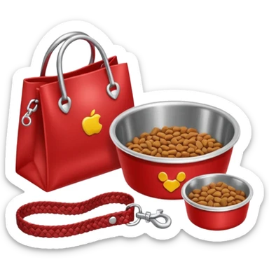 Goals:
1) Isometric style
2) Emoji style
3) Physically realistic in the style of Apple (so things should be sufficiently realistic and as expected)
4) Avoid anything that could be considered offensive, even 2%

---
Now generate an image to represent a list to buy items for a new dog. sticker