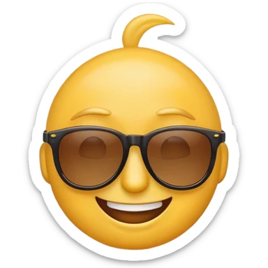 smirking emoji with sunglasses on sticker