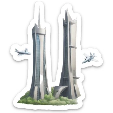 Two towers and two planes sticker