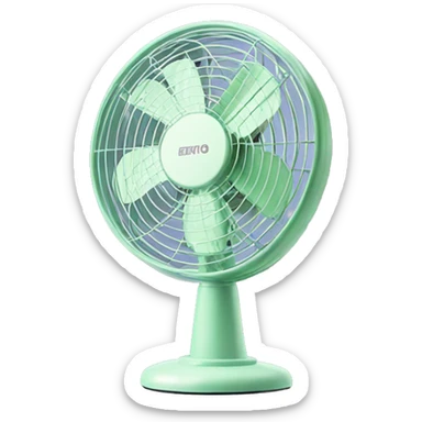 Cute classic pastel green Stand fan sticker