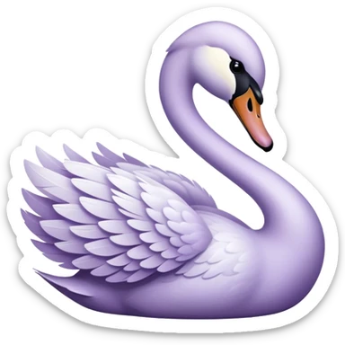 Light Purple swan sticker
