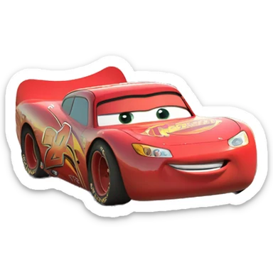 Lightning McQueen on Route 66 sticker