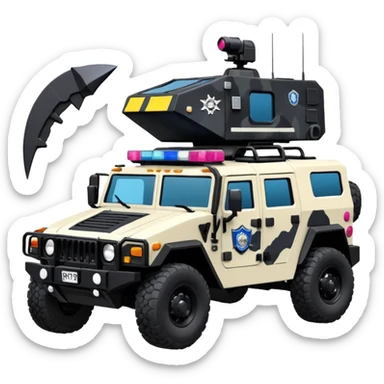 Barbie Stealthy camouflage Rock climbing Snow planet dark scary Imperial Shock Troopers police off road interceptor humvee camper  sticker