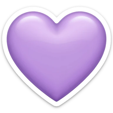 lilac heart sticker