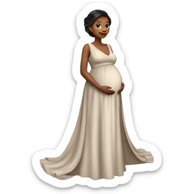 Elegant pregnancy dress sticker