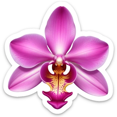 Baby pink orchid flower  sticker